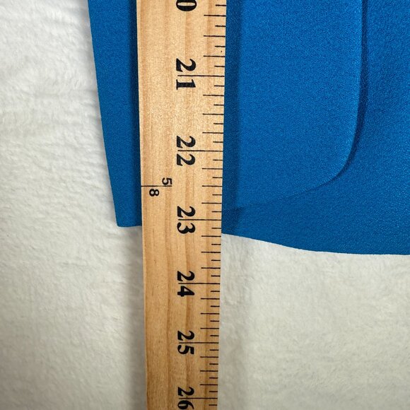 Kasper Blazer Womens 6 Petite Blue Royal Lined 3/4 Sleeve Career Open - Picture 6 of 7